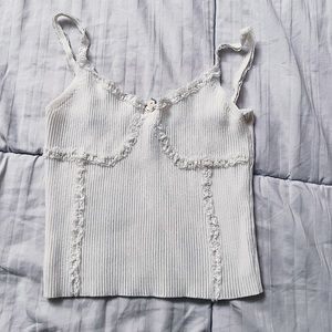 Cider White ribbed tank